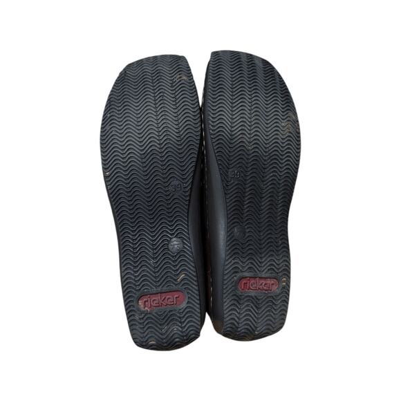 Rieker Antistress Celia Slip On Leather Shoes Slip On Brown Square Toe Womens - Picture 7 of 8